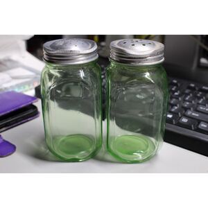Uranium Large Salt & Pepper Shakers(Pre-Owned)(Please Read)